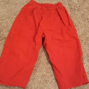 Boys red soft corduroy pants